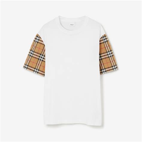 burberry 40584651|Check Sleeve Cotton T.